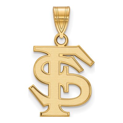Florida State University Gold-Plated Sterling Silver F-S Medium Pendant