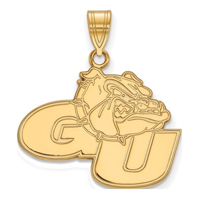 Gonzaga University Gold-Plated Sterling Silver Large Bulldogs Pendant