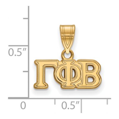 Gamma Phi Beta Gold-Plated Sterling Silver Medium Sorority Pendant – view 2