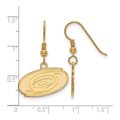 Carolina Hurricanes Gold-Plated Sterling Silver Small Earrings – view 2