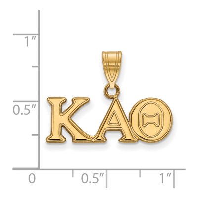 Kappa Alpha Theta Gold-Plated Sterling Silver Medium Sorority Pendant – view 2