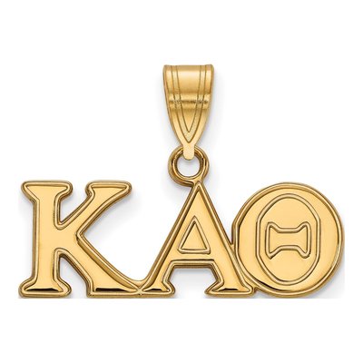 Kappa Alpha Theta Gold-Plated Sterling Silver Medium Sorority Pendant