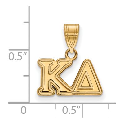 Kappa Delta Gold-Plated Sterling Silver Medium Sorority Pendant – view 2