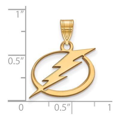 Tampa Bay Lightning Gold-Plated Sterling Silver Medium Pendant – view 2