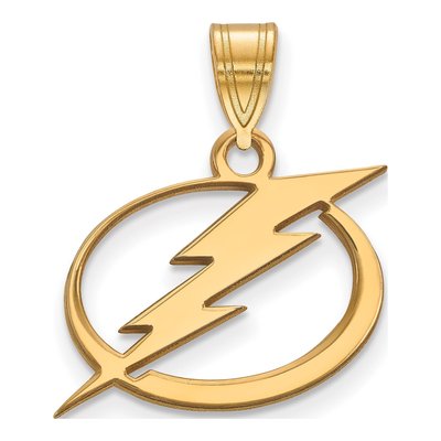 Tampa Bay Lightning Gold-Plated Sterling Silver Medium Pendant