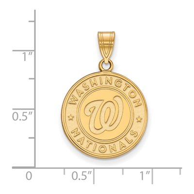 Washington Nationals Gold-Plated Sterling Silver Large Pendant – view 2