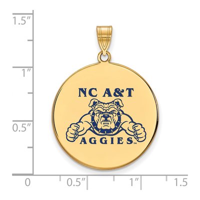 NC A&T Aggies Extra Large Enamel Disc Pendant – view 2
