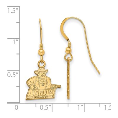 New Mexico State University Gold-Plated Sterling Silver NMSU Aggies Earrings – view 2