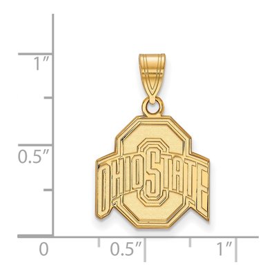 Ohio State University Gold-Plated Sterling Silver Medium Pendant – view 2
