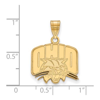 Ohio University Gold-Plated Sterling Silver Medium Pendant – view 2