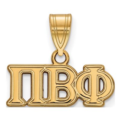 Pi Beta Phi Gold-Plated Sterling Silver Medium Sorority Pendant