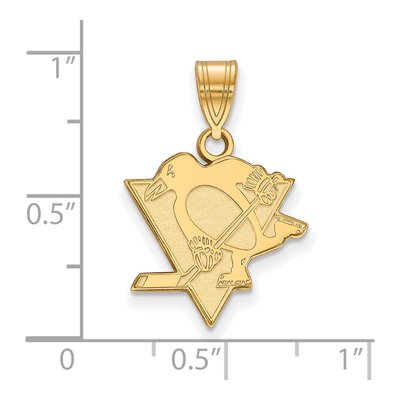 Pittsburgh Penguins Gold-Plated Sterling Silver Medium Pendant – view 2