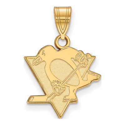 Pittsburgh Penguins Gold-Plated Sterling Silver Medium Pendant