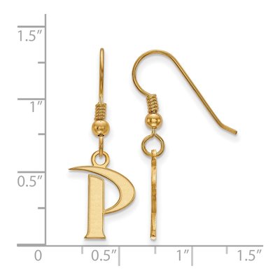 Pepperdine University Gold-Plated Sterling Silver Letter P Earrings – view 2