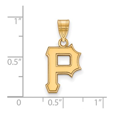 Pittsburgh Pirates Gold-Plated Sterling Silver Medium Letter P Pendant – view 2