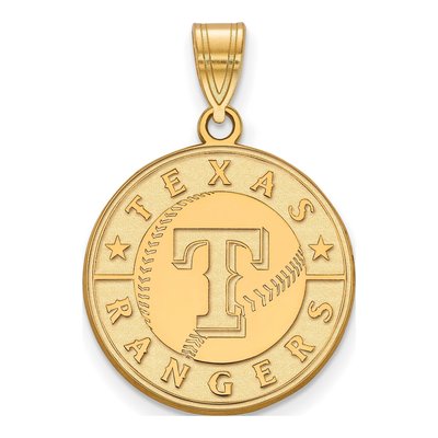 Texas Rangers Gold-Plated Sterling Silver Large Pendant