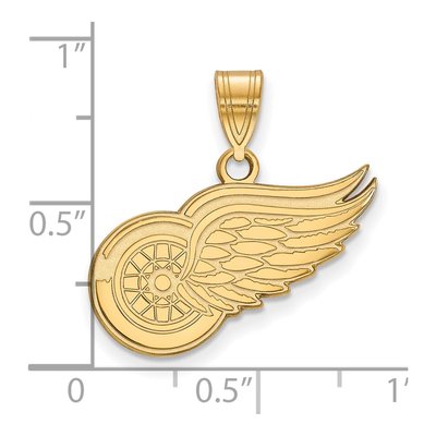 Detroit Red Wings Gold-Plated Sterling Silver Medium Pendant – view 2