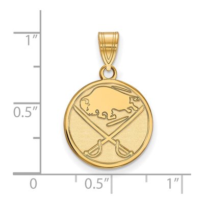 Buffalo Sabres Gold-Plated Sterling Silver Medium Pendant – view 2