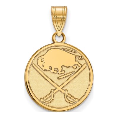Buffalo Sabres Gold-Plated Sterling Silver Medium Pendant