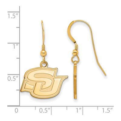 Southern University Gold-Plated Sterling Silver Jaguars Earrings – view 2