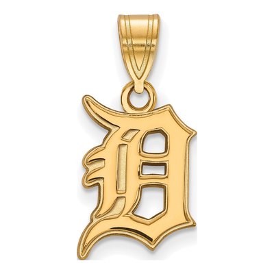 Detroit Tigers Gold-Plated Sterling Silver Medium Letter D Pendant