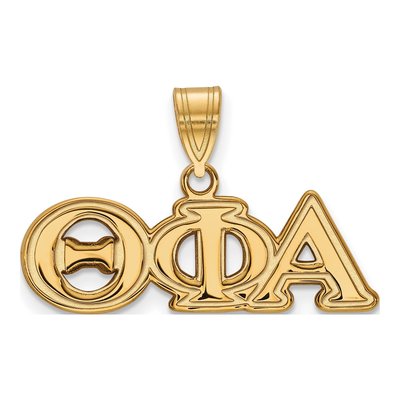 Theta Phi Alpha Gold-Plated Sterling Silver Medium Sorority Pendant