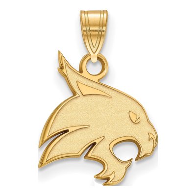 Texas State University Gold-Plated Sterling Silver Medium Bobcat Pendant