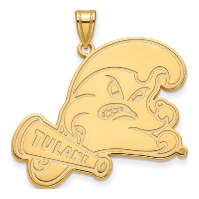 Tulane University Gold-Plated Sterling Silver Extra Large XL Pendant