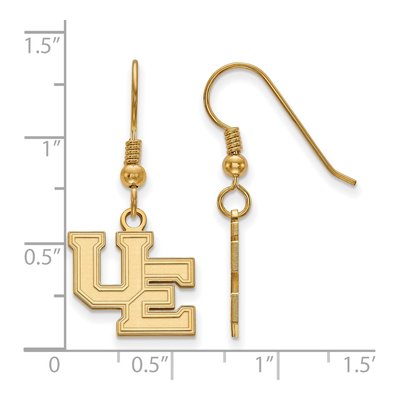 University of Evansville Gold-Plated Sterling Silver Aces Earrings – view 2