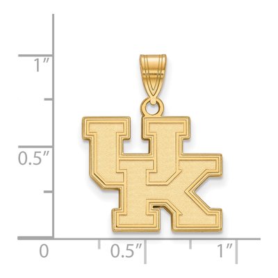 University of Kentucky Gold-Plated Sterling Silver Medium U-K Pendant – view 2