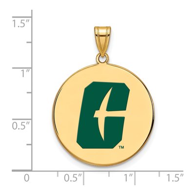 UNC Charlotte 49ers Gold-Plated Disc Pendant – view 2