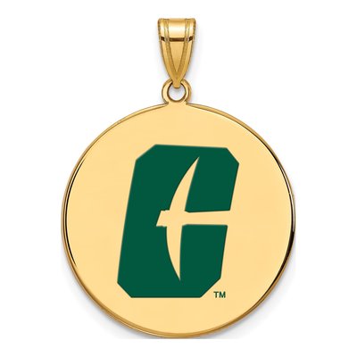UNC Charlotte 49ers Gold-Plated Disc Pendant