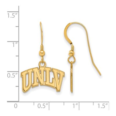 University of Nevada Las Vegas Gold-Plated Sterling Silver UNLV Small Earrings – view 2