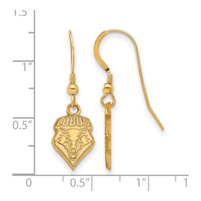 University of New Mexico Gold-Plated Sterling Silver Lobos Earrings – view 2