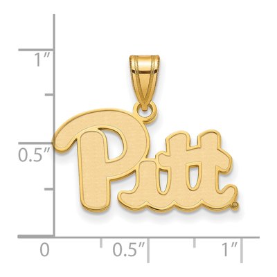 University of Pittsburgh Gold-Plated Sterling Silver Medium Panthers Pendant – view 2