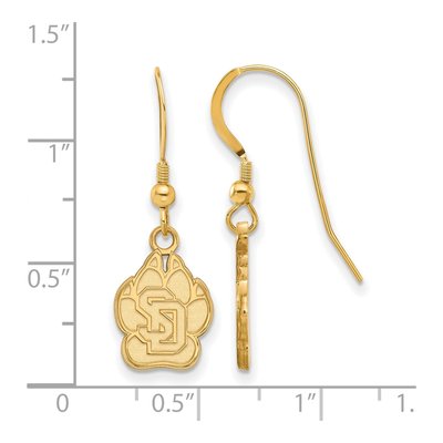 University of South Dakota Gold-Plated Sterling Silver Earrings – view 2