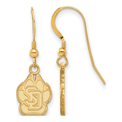 University of South Dakota Gold-Plated Sterling Silver Earrings