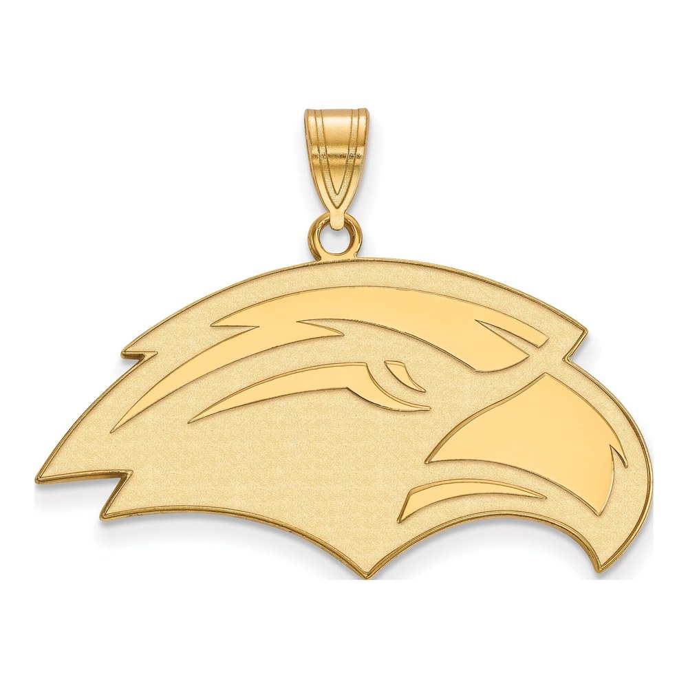 Sterling Silver Gold-Plated Logoart University Of Southern Mississippi Eagle Large Pendant