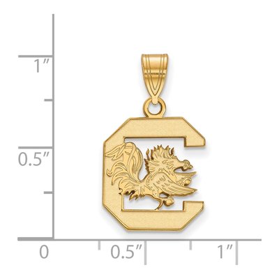 University of South Carolina Gold-Plated Sterling Silver Medium Pendant – view 2