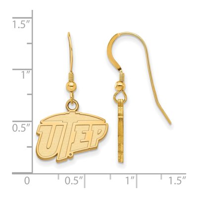 University of Texas at El Paso Gold-Plated Sterling Silver UTEP Miners Earrings – view 2