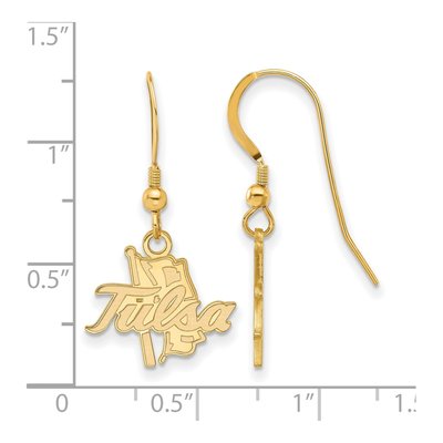 University of Tulsa Gold-Plated Sterling Silver Earrings – view 2