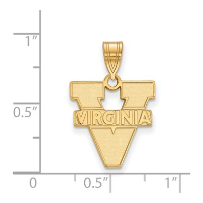 University of Virginia Gold-Plated Sterling Silver Medium Pendant – view 2