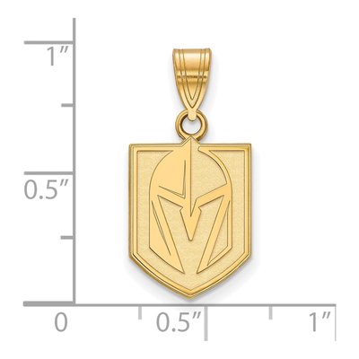 Vegas Golden Knights Gold-Plated Sterling Silver Medium Pendant – view 2