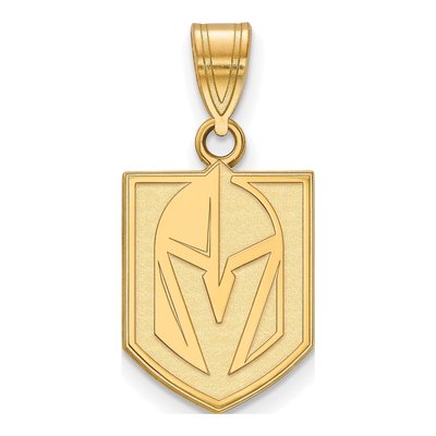 Vegas Golden Knights Gold-Plated Sterling Silver Medium Pendant