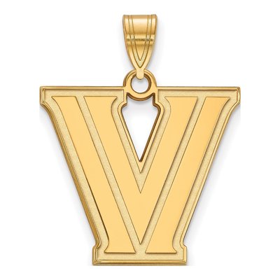 Villanova University Gold-Plated Sterling Silver Large Letter V Pendant