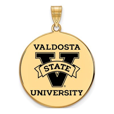 Valdosta State University Gold-Plated Sterling Silver Extra Large Enamel Disc Pendant