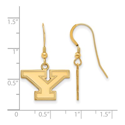 Youngstown State University Gold-Plated Sterling Silver Letter Y Earrings – view 2