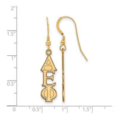 Alpha Epsilon Phi Gold-Plated Sterling Silver Earrings – view 2