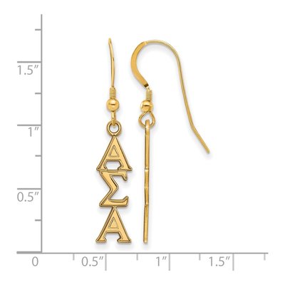 Alpha Sigma Alpha Gold-Plated Sterling Silver Earrings – view 2