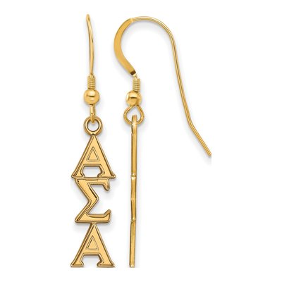 Alpha Sigma Alpha Gold-Plated Sterling Silver Earrings